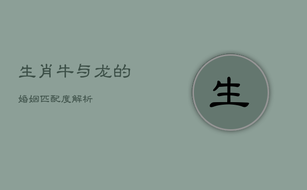 生肖牛与龙的婚姻匹配度解析  第1张