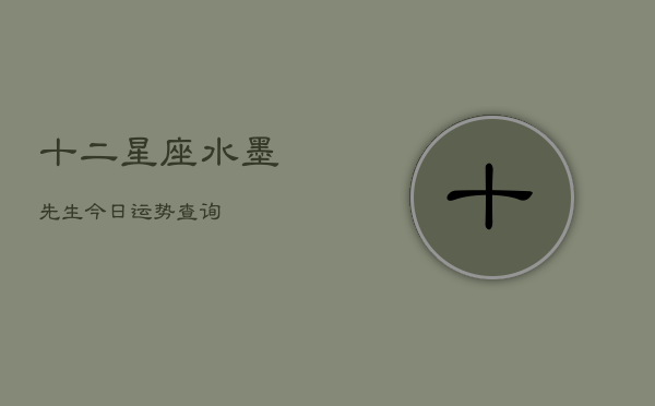 十二星座水墨先生今日运势查询(20240603)  第1张