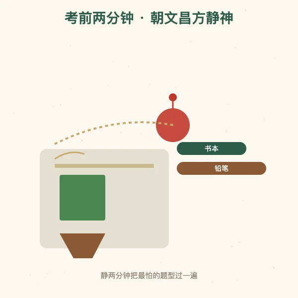 考前文昌方向静坐两分钟情景示意