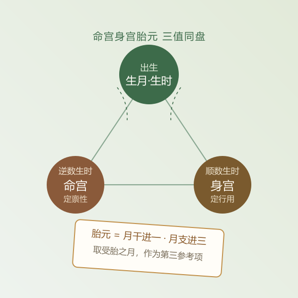 命宫身宫胎元三值关系图